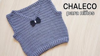 Hermoso!! CHALECO tejido para NIÑOS en varias Tallas‼ #crochet #realzacrochet #diy