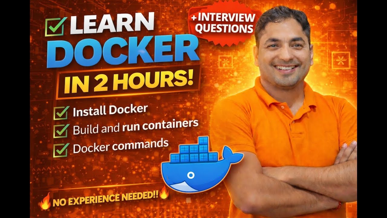 Docker in 2 Hours 🔥 From Zero to Interview-Ready | Part 1 - YouTube
