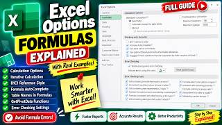 Excel Options → Formulas Explained 🔥 | Calculation & Error Checking Settings Explained Guide