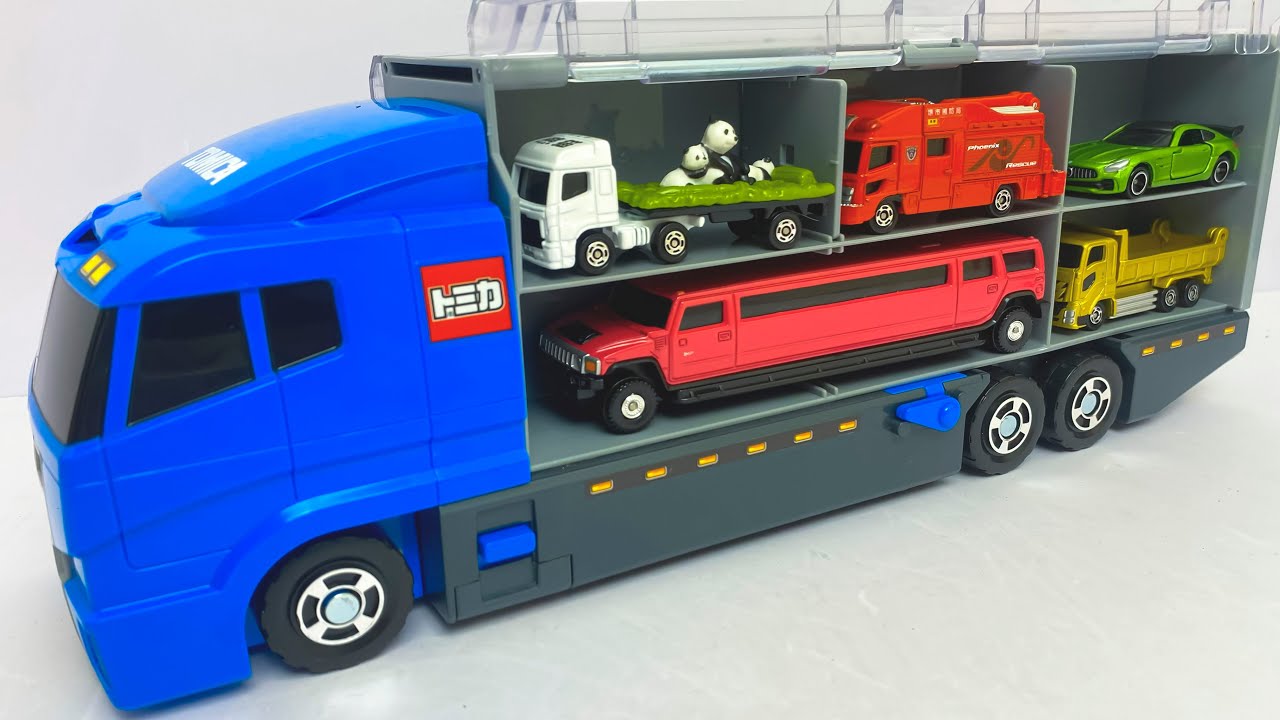 トミカ☆トミカのミニカーを開封しチェックしてコンボイへ収納するぞ☆Tomica mini Cars☆ Ambulance & Work Vehicles Convoy!