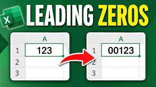 Add Leading Zeros in Excel | Formula to Make Numbers the Same Length