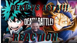 Deku VS Asta My Hero Academia VS Black Clover DEATH BATTLE REACTION