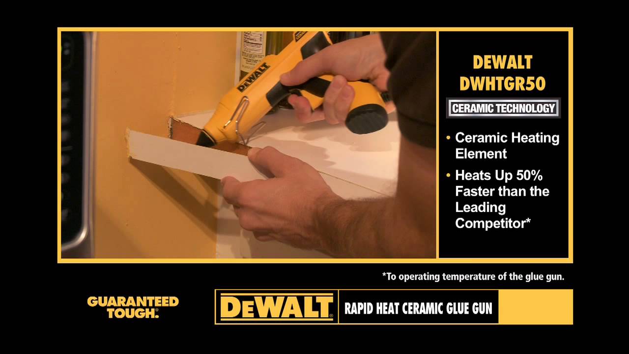 DEWALT Ceramic Rapid Heat Full Size Glue Gun