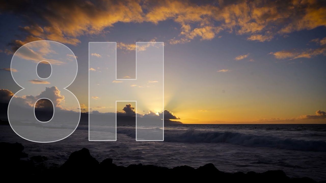 4K Calm Hawaii Beach at Night 8h 🌙 | Relaxing Sleep Sounds (No Talking) | 고요한 밤 Still Night