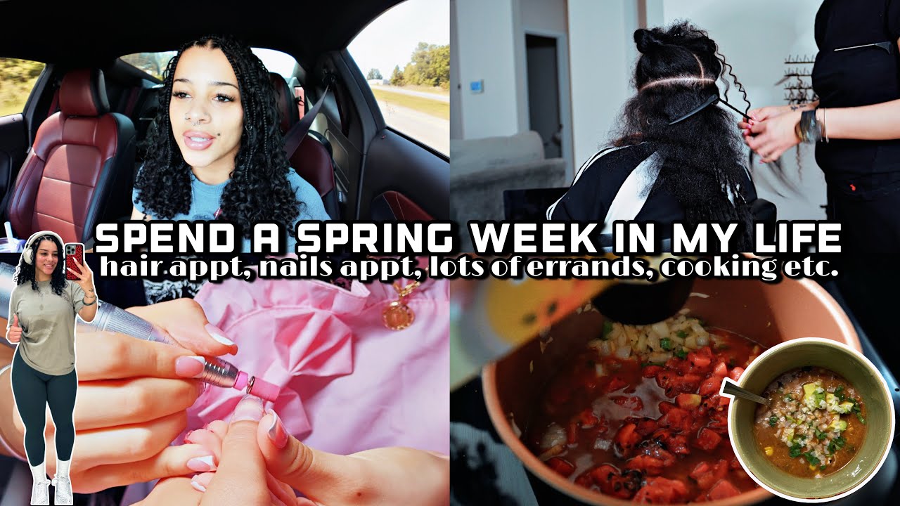 a *very* collective vlog: a week in my life! hair appt, nail appt, errands, cooking etc.