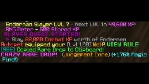 Dropping A Judgement Core In Hypixel Skyblock