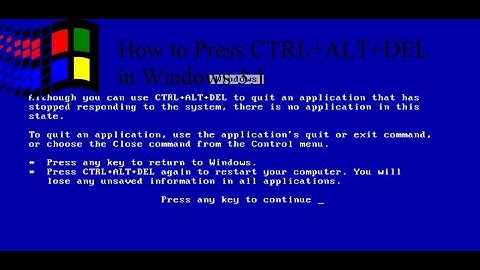 How to Press CTRL+ALT+DEL in Windows 3.1