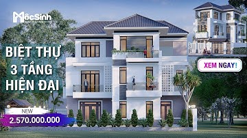 Biệt Thự 3 Tầng Mái Nhật Hiện Đại Tuyệt Đẹp Với Chi Phí Hợp Lý