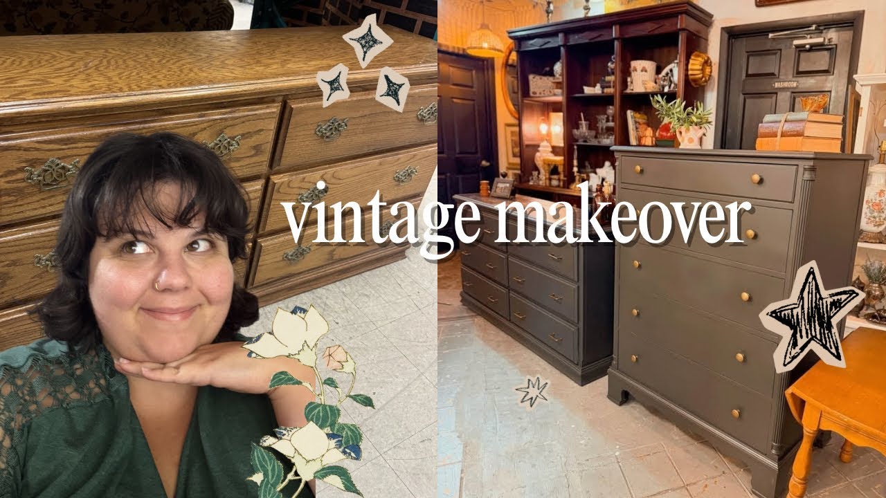 Moody Vintage Bedroom Furniture Makeover