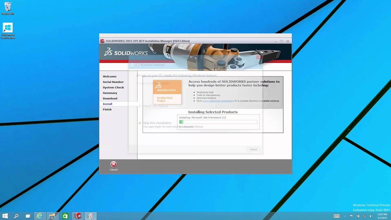can you download solidworks using windows 10 home