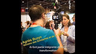 Entretien avec Agnès Buzyn et les associations professionnelles dans les allées du Salon Infirmier