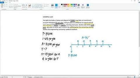 Engineering Economics - Cash Flow Diagrams