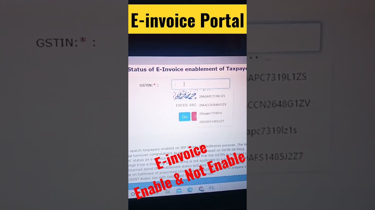 How To Check E Invoice Enable Or Not Einvoice Gst Einvoicing Short