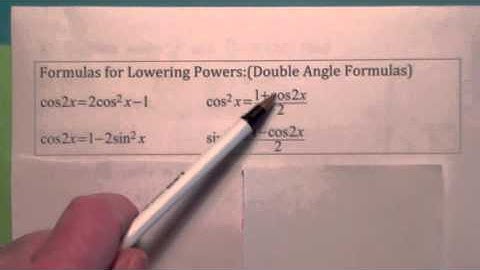 142 Section 7.3  Double and Half Angle Formulas