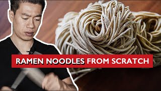 Ramen Noodles from scratch + how to Dry them (拉麺, ラーメン)