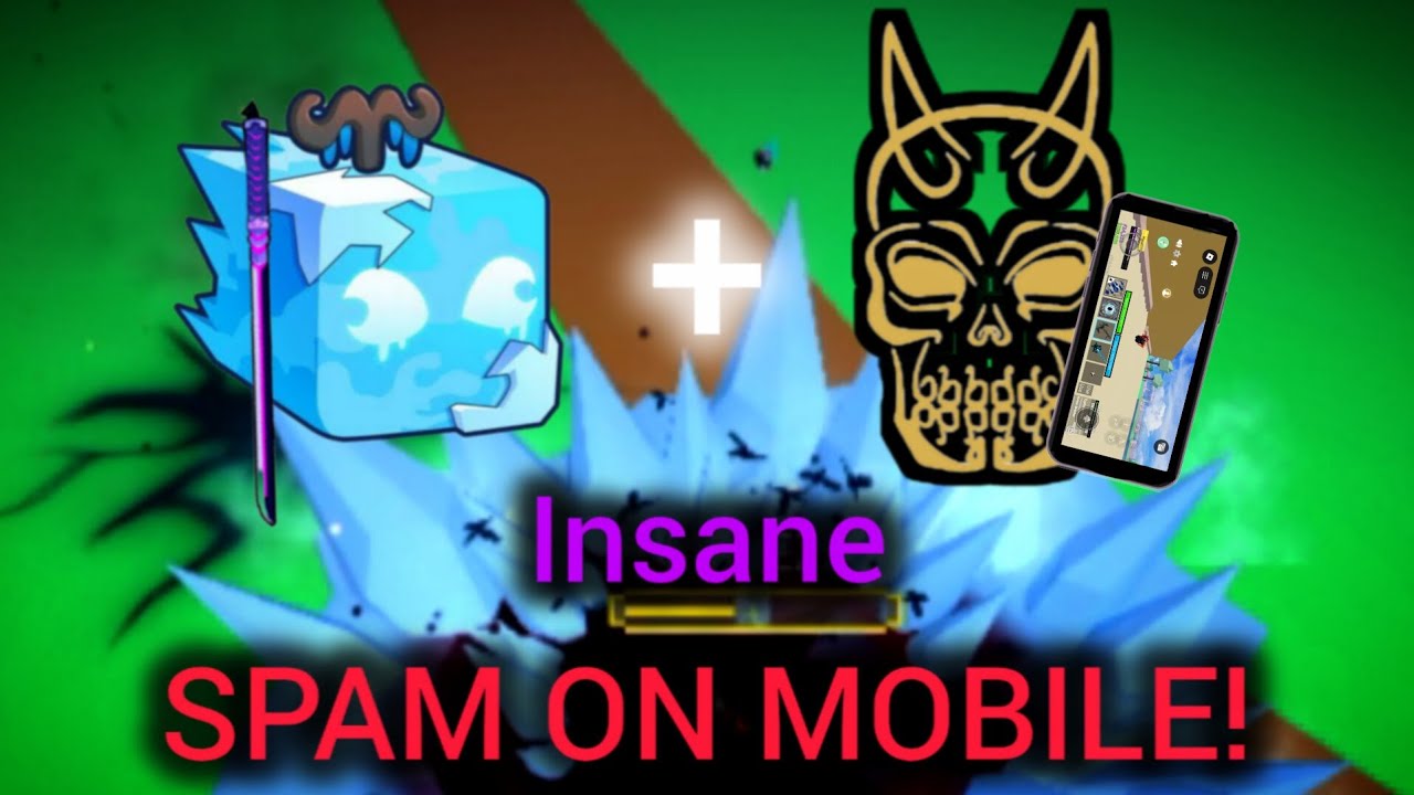 Ice + Gravity Blade + Ghoul V4 = INSANE Spam Combo 💀🔥 (Mobile Blox Fruits PvP)