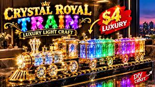 🔴 LIVE: DIY Crystal Royal Train 🚂✨ | $4 Craft to Luxury RGB Decor #craft #crafts