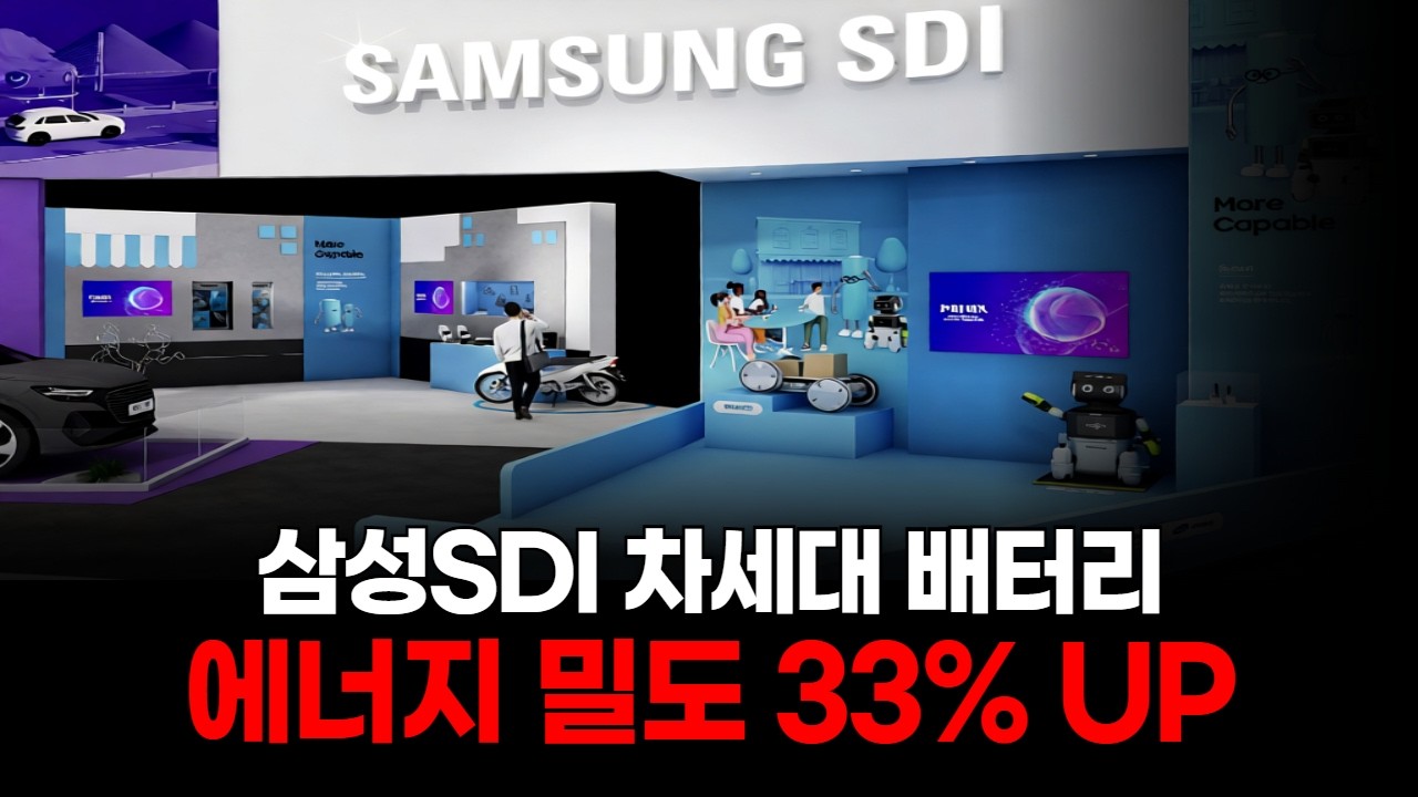 삼성SDI 차세대 배터리, 에너지 밀도 33% UP