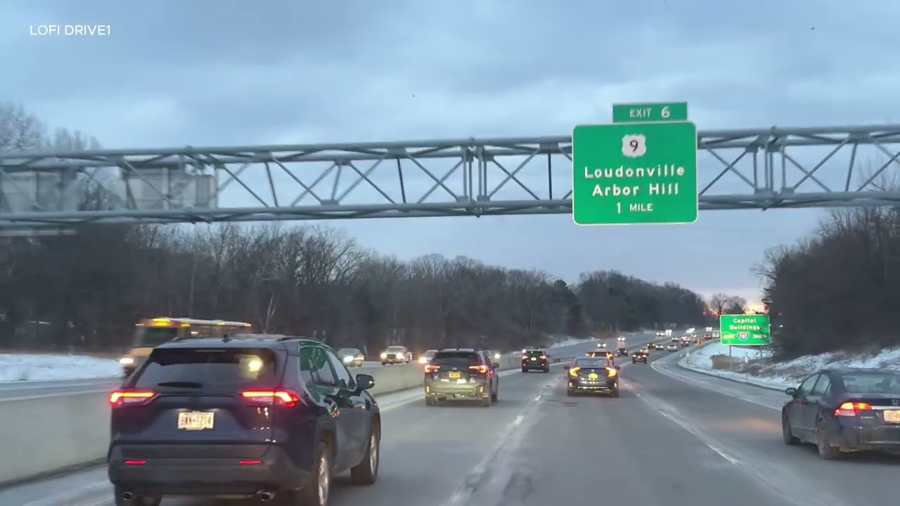 Morning Highway Drive | I-90 East Early Morning Commute