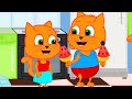Familia de Gatos - Helado De Frutas Casero Dibujos Animados Para Niños