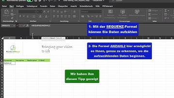 Excel-Meisterklasse: Datennummerierung mit SEQUENZ und ANZAHL2 automatisieren!