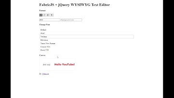 FabricJS WYSIWYG Text Editor