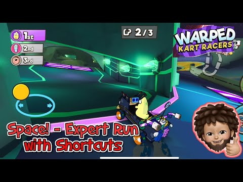 Warped Kart Racers - Space! - Expert Run and the Shortcuts