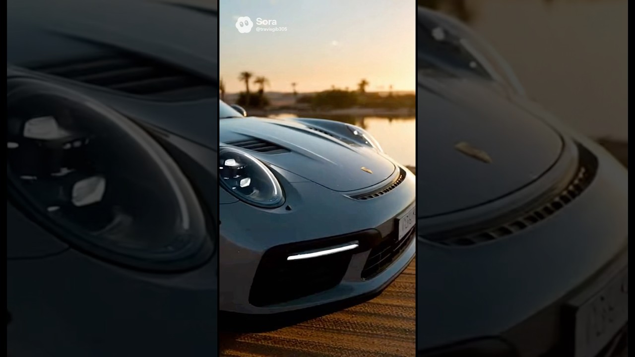 Porsche 911 Dakar at the desert Oasis cool long down 