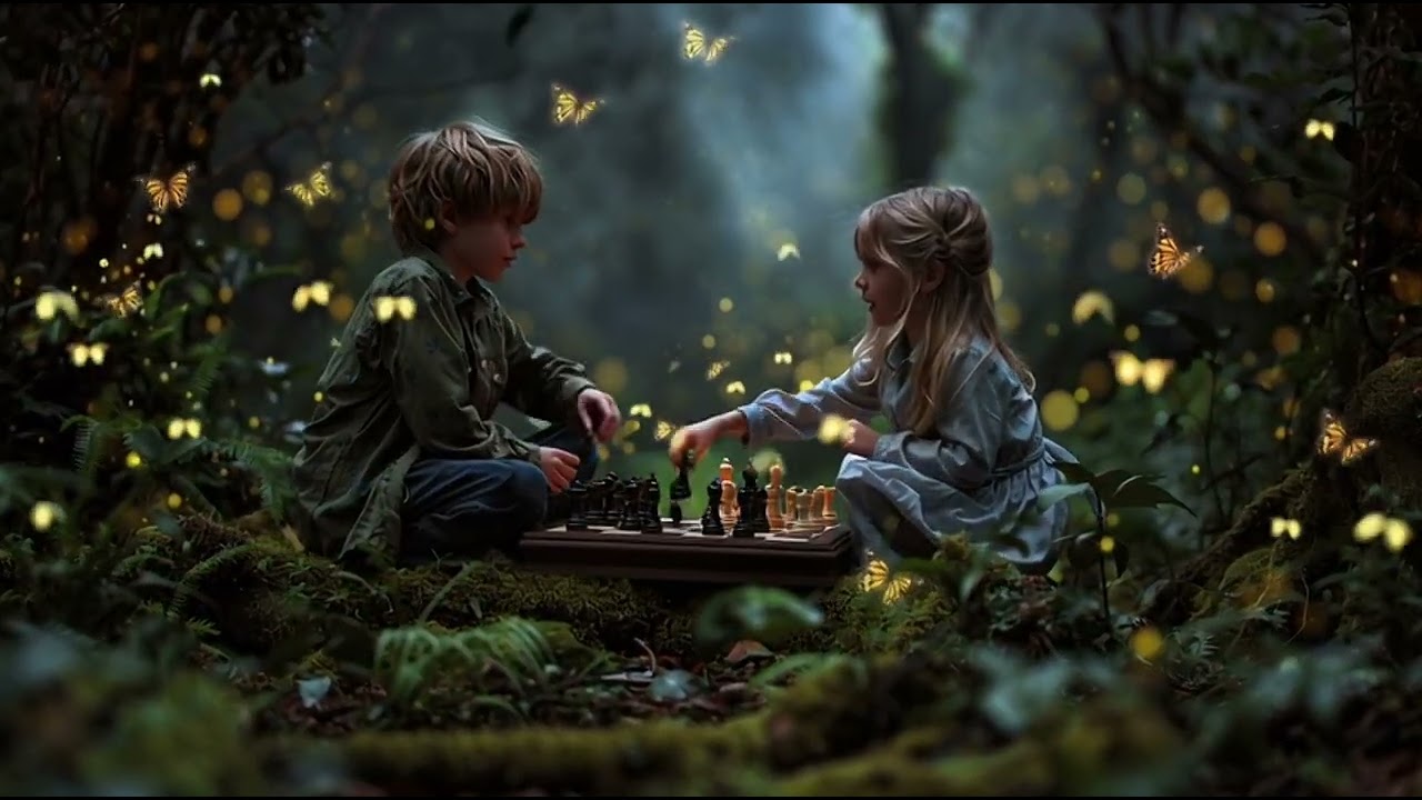 AI Chess Animation. Relaxing Chess Fantasy • Magical Nature & Soft Music.
