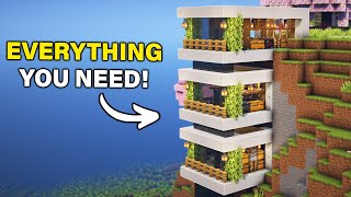 Minecraft | How to Build a Modern Mountain House | Tutorial