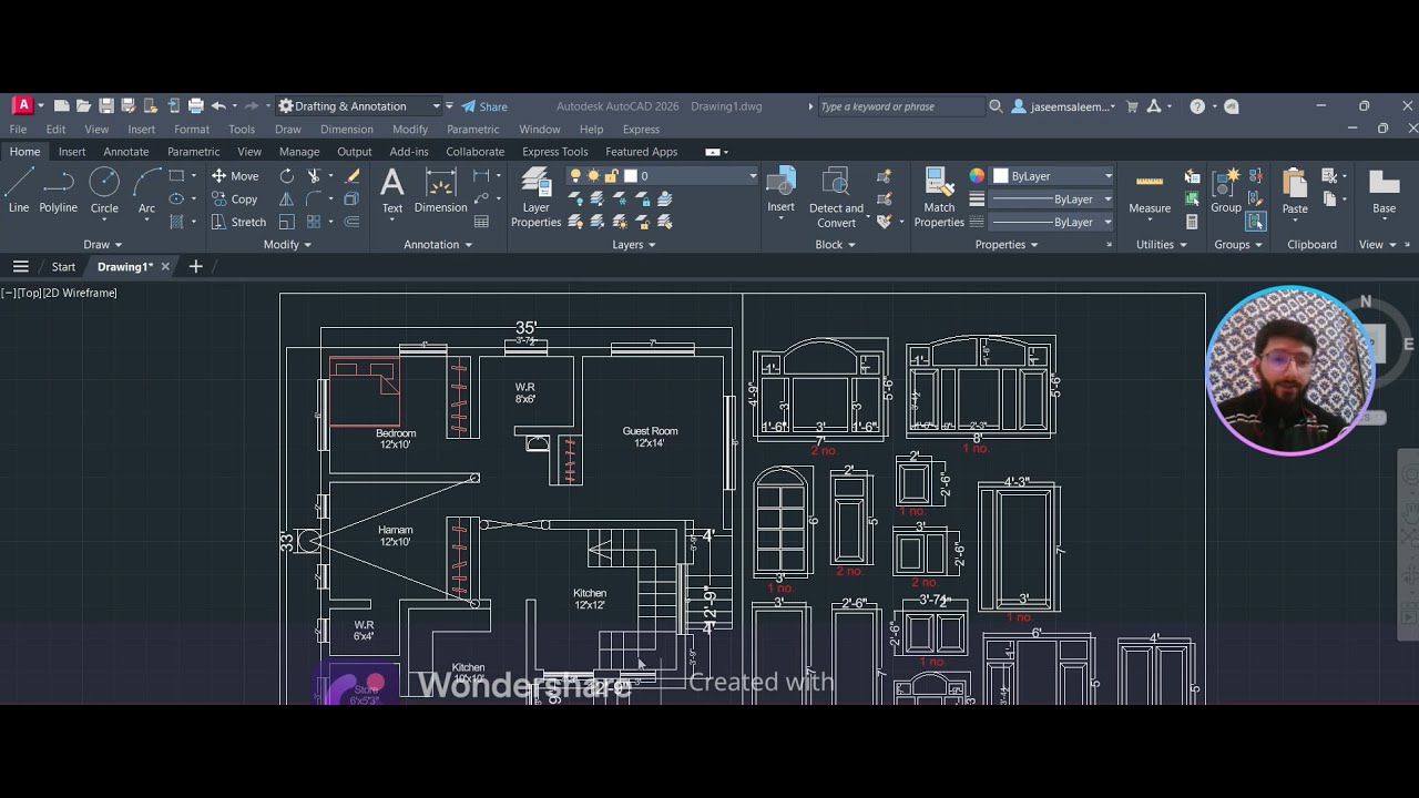 Complete Design of Staircase in AutoCAD & its execution at Site