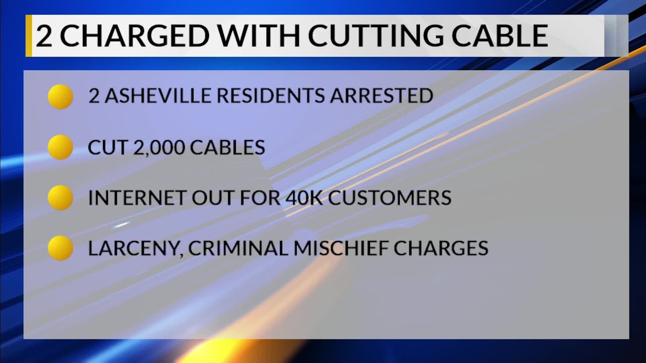 NC man, woman charged with cutting wires; 40,000 lose internet service