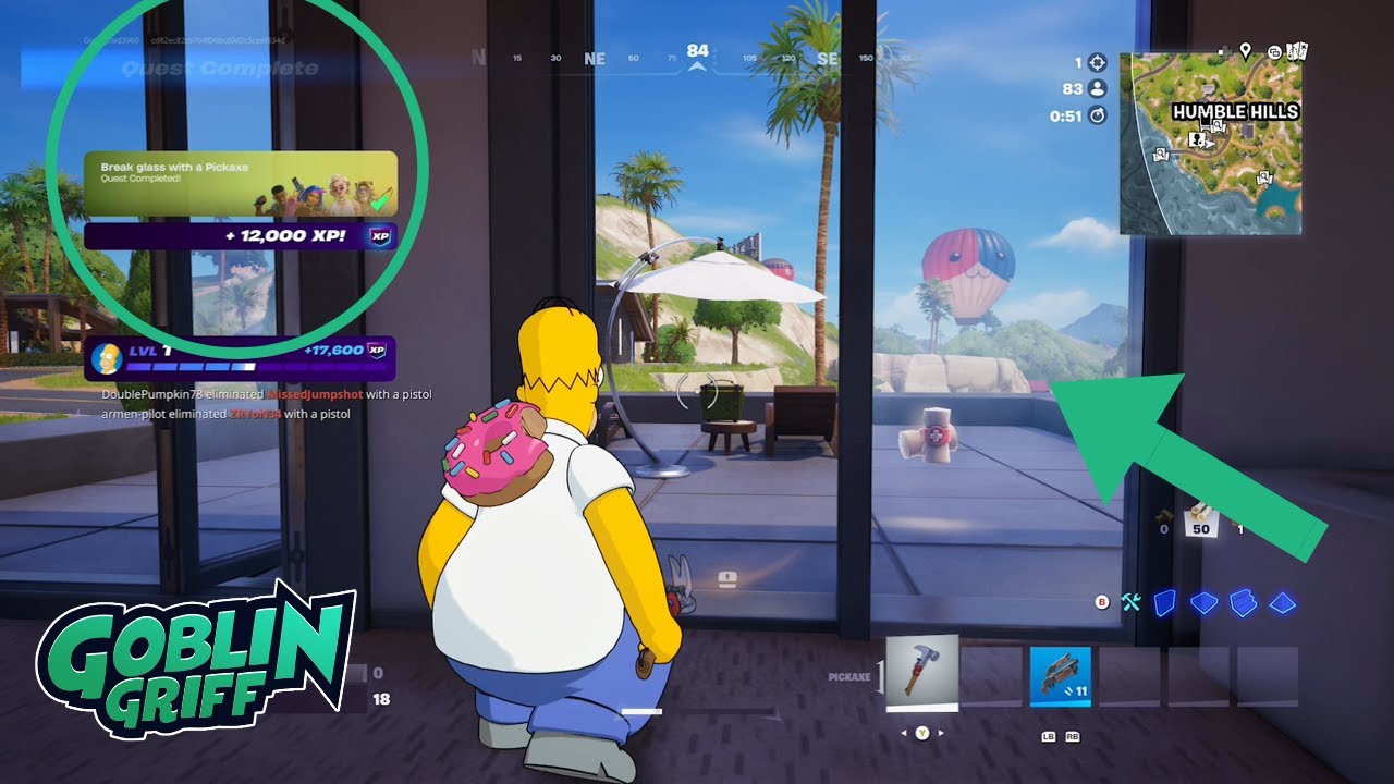 Как разбить стекло киркой | Fortnite Глава 7 Сезон 1 Кикстарт Линия заданий