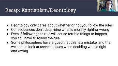Utilitarianism 1: Deontology vs. Consequentialism