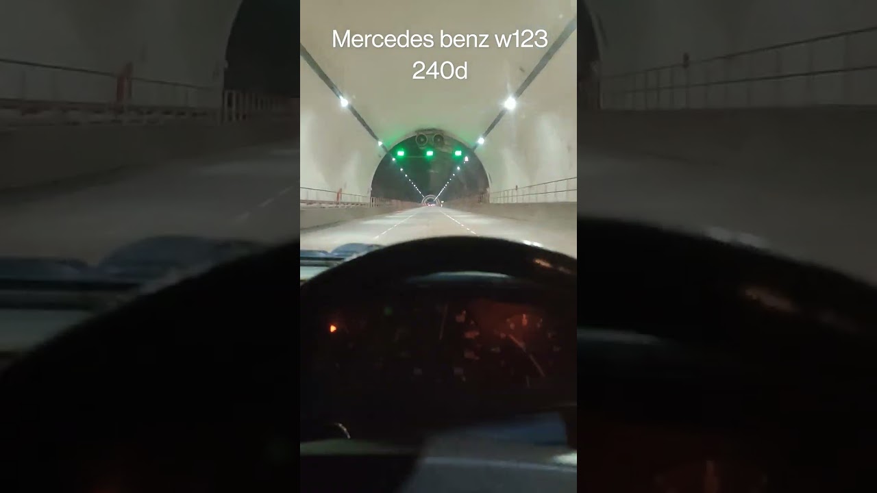 Mercedes benz w123 240d, cruising speed in kuthiran tunnel
