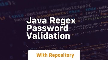 java regex password validation