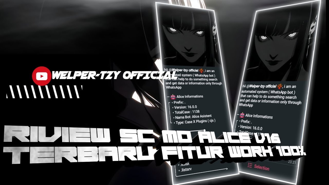 SC MD VIP MURMER ALICE V16||SUPORT ALL WA||FULL MENU WORK 100%||ALL FITUR ADA-BRAT-HD||NO ENC 100%||