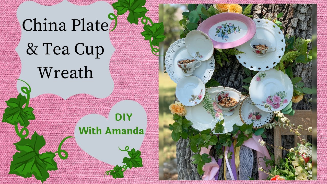 China & Tea Cup Wreath Tutorial YouTube