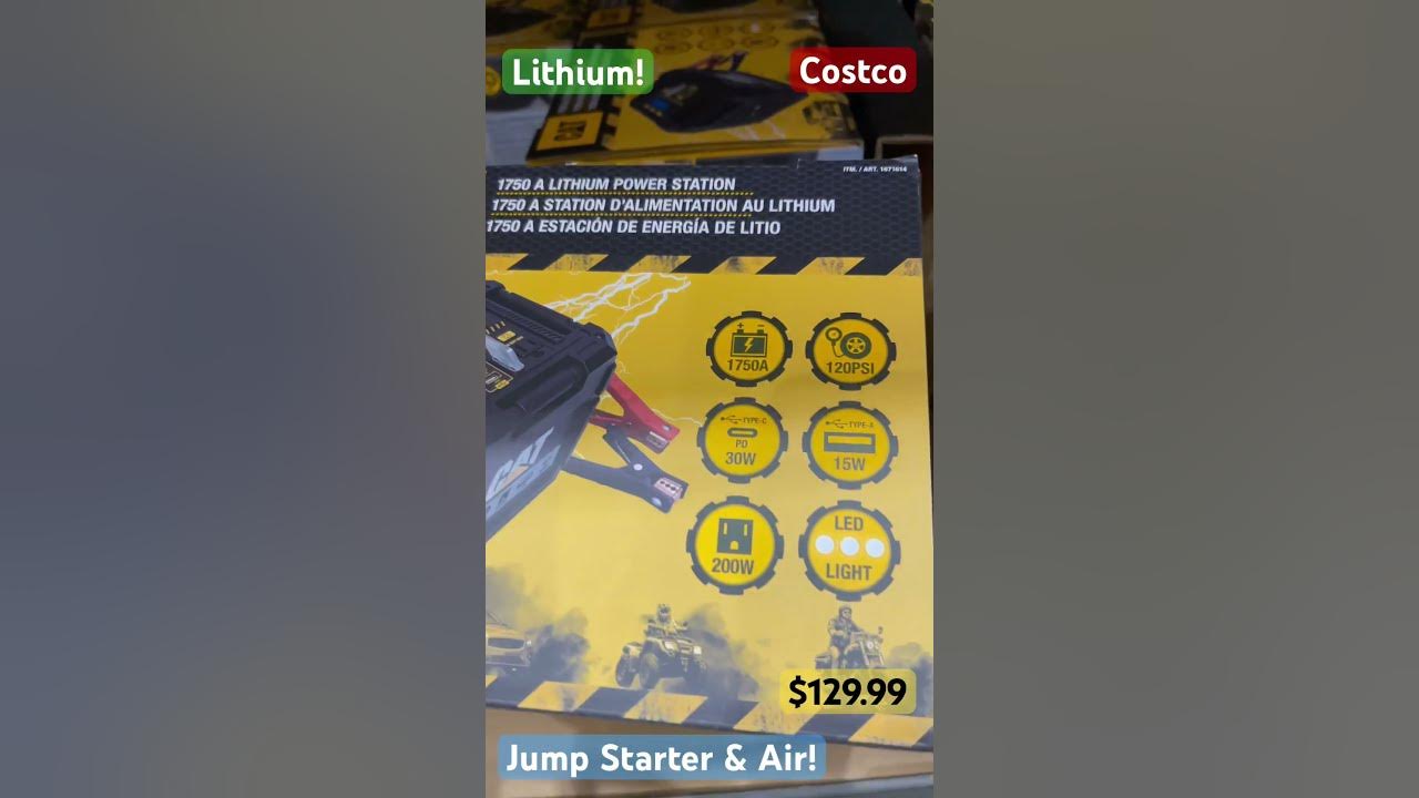CAT 1750A Lithium Jump Starter at Costco 200W AC Power Inverter & USB