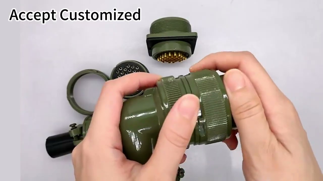 5015 waterproof military connector assembly video, shocking!