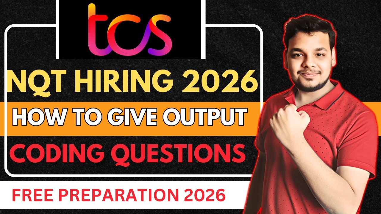 How to Give Output in TCS NQT 2026 Coding Questions | TCS NQT Coding ...