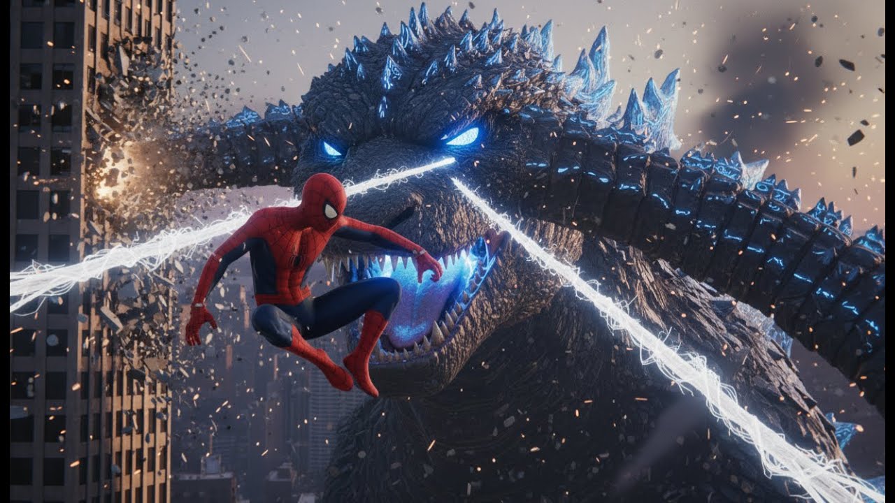 Godzilla vs Spider-Man: The Battle for New York | Full Fight Scene]