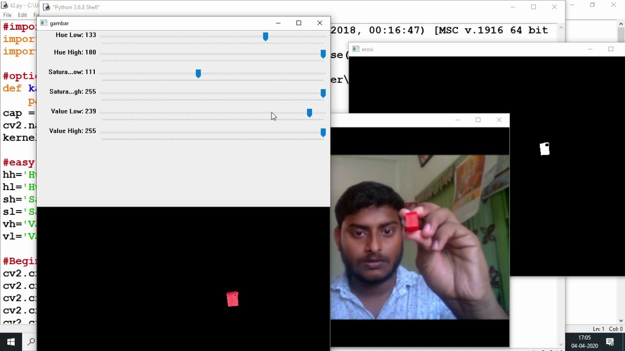 Object Tracker (through direction indication) Using Python - YouTube