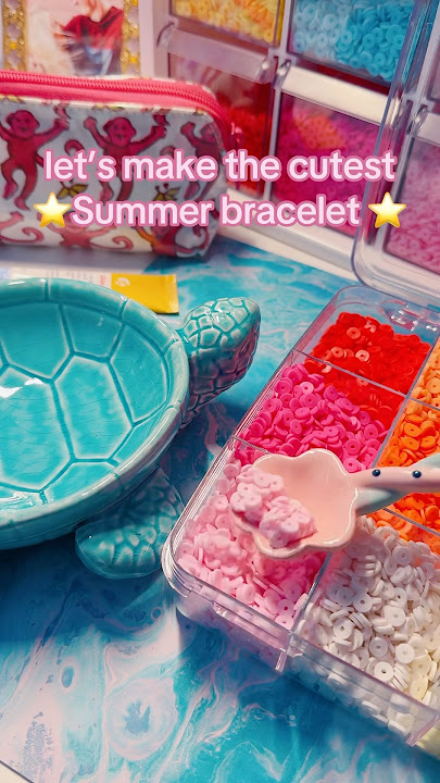 new launch this weekend with LOTS of new summer bracelets ☀️🌺🌴 #braceletmaking #claybeads