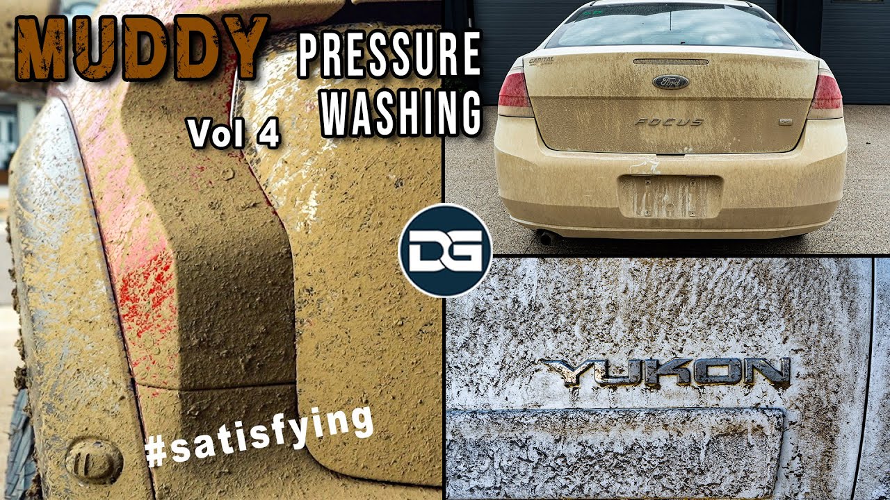 Super Muddy Pressure Washing Compilation Vol 4!  Satisfying Car Detailing  Power Washing 
