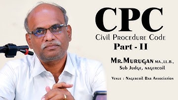 #cpc #civiljudgeexam2023 | Sub Judge Mr.Murugan MA.,LL.B., at Nagercoil Bar Association