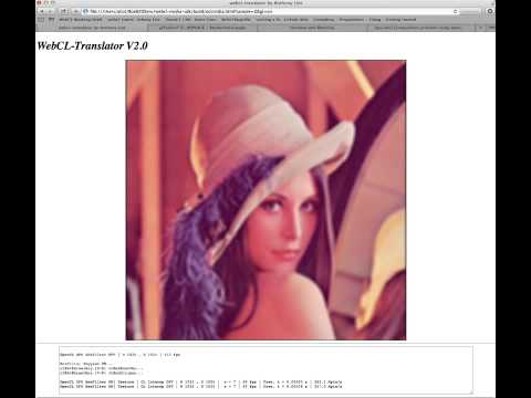 OpenCL to WebCL with Emscripten (oclFilter Nvidia demo)