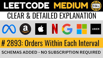 Leetcode MEDIUM 2893 - Orders Within Each Interval - Using CEIL in SQL | Everyday Data Science
