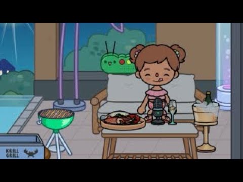 Seafood’s and wine mukbang🐠🐙🦑🦀🦐🦞#tocaboca #tocalifeworld