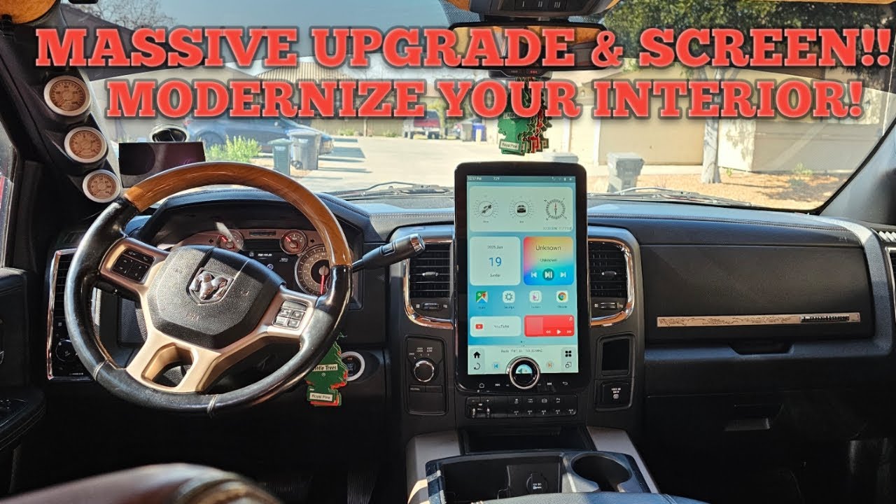 LINKSWELL XL T-STYLE 15" RADIO INSTALL ON MY RAM 3500.....MASSIVE!!!